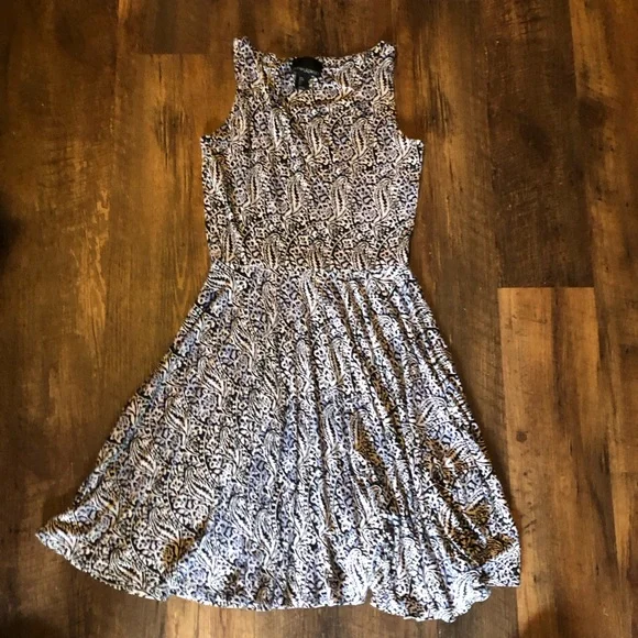 Cynthia Rowley | Dresses | Womens White And Dark Pen Ink Blue Dress |  Poshmark